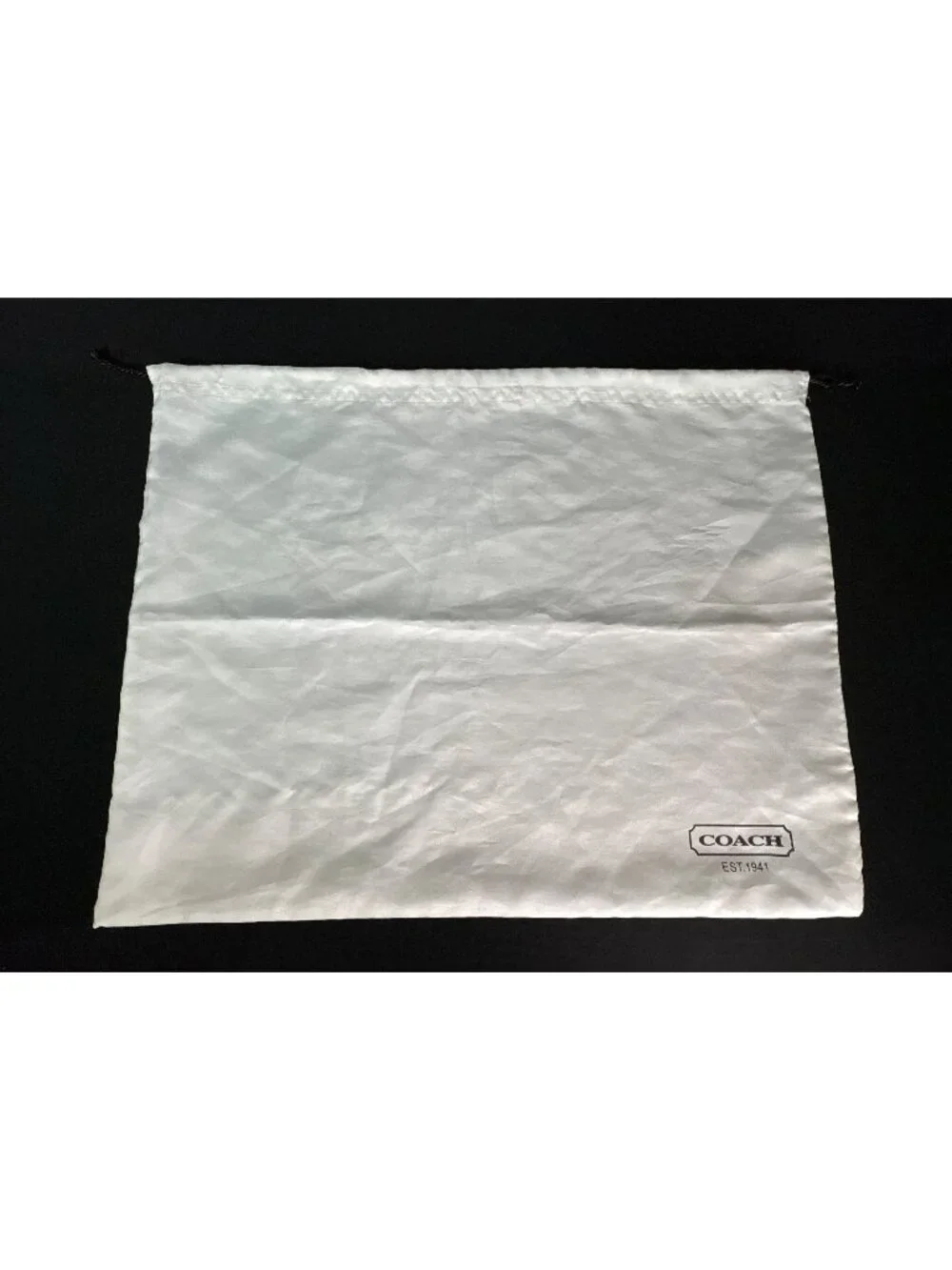 Coach White Dust Bag Brown Drawstring 19